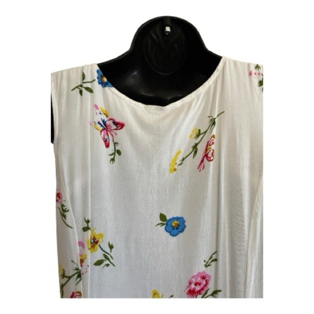 Venus Floral Sleeveless White Maxi Dress Size 8 - Picture 7 of 15